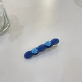 Fermaglio per capelli vintage blu scuro con rose in acetato per donne eleganti - Circa 6,3 cm / Blu
