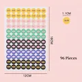 Colorful round planner stickers with goal icons and labels on a pink background - TO DO List Round Stickers