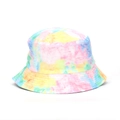 Tie-dye colorful outdoor bucket hat with sun protection for men and women - Macaron Multicolor Tie-dye (#09)