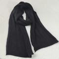 Weicher schwarzer Kaschmir-Imitat Schal für Damen und Herren, einfarbiger Winterwärmer - Schwarz
