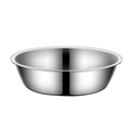 Polished silver stainless steel pet bowl for cats and dogs on a clean white background - 11CM (150ml) / Silver