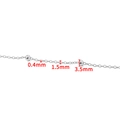 Silver cross bead chain in stainless steel with 0.4mm thickness and 3.5mm bead size - Flat Cross Bead Chain 0.4x1.5mm (3.5mm Bead) / Steel