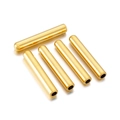 Set mit fünf goldpolierten hohlen Zylinderperlen aus Edelstahl für die Schmuckherstellung - Gold 25x4mm (5 Stück/Packung)
