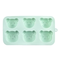 Stampo per orsetti in silicone verde menta con sei cavità e foro per appendere - Verde Nordico