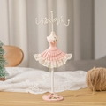 Pink mannequin jewelry stand for necklaces and earrings with resin lace details - Pink Style 2