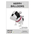 Walking French Bulldog aluminum balloon for kids party decoration, 50X35CM size - Walking Bulldog