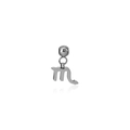 Silver Scorpio zodiac sign pendant in stainless steel for DIY necklaces and bracelets - Scorpio / Silver