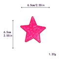 Pink star-shaped sequin embroidery patch for clothing DIY crafts 6.5cm x 6.5cm size - Rose Red Star #8