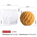 Moule en silicone sphère en spirale pour bougies DIY et décors géométriques - Sphère Spirale A LZ-653
