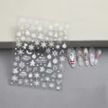 3D weiße geprägte Weihnachts-Nagelaufkleber SD-2076 mit Schneeflocken und Motiven - Weihnachten Nagelsticker SD-2076