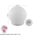Spherical silicone candle mold for resin art, 8.5x7.3cm round vessel DIY craft tool - Round Ball - Small