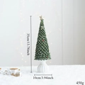Figurine sapin de Noël vert en résine avec étoile dorée et dimensions 35x10 cm - Grand Sapin de Noël 35cm