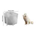 Golden Retriever Samoyed puppy silicone mold for DIY candles 8.8x8.4cm - Silicone / Standing Puppy