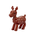 Cute brown wind-up reindeer toy with white spots on a clean white background - Wind-up Sika Deer