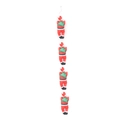 Set di quattro Babbo Natale rampicanti da 25cm su corda per decorazioni natalizie - 25cm Quattro Persone Corda