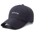 Casquette de baseball séchage rapide foncée avec lettres Louis Virgi brodées - Réglable / Bleu marine
