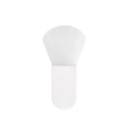 Mini siliconen gezichtsmasker applicator kwast met witte kop en kunststof handvat - Wit Waaiervormig