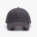 Classic charcoal grey cotton baseball cap with double contrast stitching for men and women - Adjustable / Dark Gray