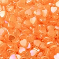 DIY colorful heart-shaped beads in vibrant orange with an AB rainbow finish coating - Orange Heart / 19g/Pack (Approx. 100pcs)