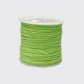 Detail view of 0.8mm bright green nylon cord roll for jewelry making and hand weaving - Color 230 Light Teal