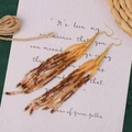 Style B Long Seed Bead Tassel Light Coffee