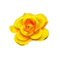 Realistic yellow silk rose flower hair clip for bridal parties and elegant events - 8cm #1 Yellow