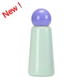 Bouteille isolée 350ml vert menthe en acier inoxydable avec bouchon sphérique violet - Sarcelle & Lavande