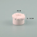 White textured resin jewelry display pedestal base measuring 4cm wide and 2.5cm high - Cake Shape Ring Holder