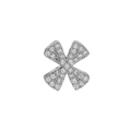 Elegant silver finish X-shaped pendant with micro-pave cubic zirconia crystals - Silver X