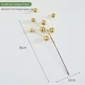 Sparkling gold glitter decorative branch for Christmas tree decor 36cm x 12cm size - Gold Stem / Gold