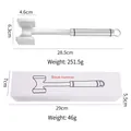 Batticarne a doppia faccia in acciaio inossidabile 28,5cm con scatola da imballaggio - Manico in Acciaio Inox Spazzolato - Confezione in Scatola