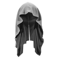 U-shaped hooded cooling towel in grey mesh fabric with snap buttons for gym and sun protection - Button Shawl Style / 63*30CM / Gray