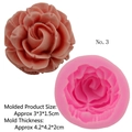 3D Rosenform aus Silikon für Fondant und Schokolade mit 3x3x1,5cm fertiger Größe - Nr. 3 Rose (Mini)