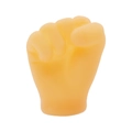 Flesh-toned fist-shaped finger puppet made of soft silicone for cat interaction - Fist