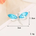 Silver dragonfly charm with blue gemstones and rhinestones for DIY jewelry and shoes - Silver/Blue Dragonfly