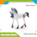 Statuetta di unicorno blu con motivi mandala e dettagli viola sfumati - Unicorno Blu (PL127-2694)