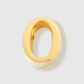 Polished gold stainless steel letter O pendant charm for DIY jewelry making - Letter O