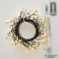 Catena luci di Natale 3M 100 LED bianco caldo con porta USB e telecomando - USB-A / Filo Nero