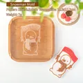 Snowman shaped Christmas cookie stamp with Holly Jolly text for DIY festive baking - Snowman Embosser