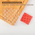 Christmas snowman pattern fondant press mold for embossed holiday cookie decorating - SY0147-Snowman