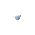 Light blue heart-shaped magnetic clasp with side loops for DIY jewelry making - Heart / Heart White
