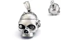 Punk style mechanical skull pendant in vintage silver finish, 48x34mm steel jewelry - Steampunk Gear Skull Style (KP80026-BD)