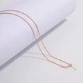 Elegante S925 Sterlingsilber Chopin-Kette in Roségold mit verstellbarem Verschluss - Roségold
