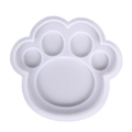 White cat paw shaped silicone mold for DIY resin coasters and handmade jewelry crafts - Cat Paw Coaster Mold 01