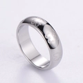 Minimalist silver stainless steel ring with laser engraved cute cartoon bear patterns - US 6 / Steel