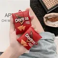 Red silicone case for AirPods featuring a creative Doritos snack bag 3D design - Doritos + Carabiner / AirPods 1/2 Gen