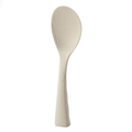 Cucchiaio per riso beige in silicone con base d'appoggio e superficie antiaderente - Bianco