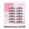 Self-adhesive thick cat fairy false eyelashes in a professional pink packaging - Glue-Free Dense Cat Elf