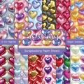 6x6 inch heart balloon scrapbooking paper sheets with 160gsm cardstock quality - R2330a 24 Sheets