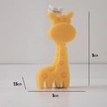 Yellow giraffe cartoon scented candle gift, 9cm high decorative handmade animal candle - Giraffe (Lime Basil & Mandarin)